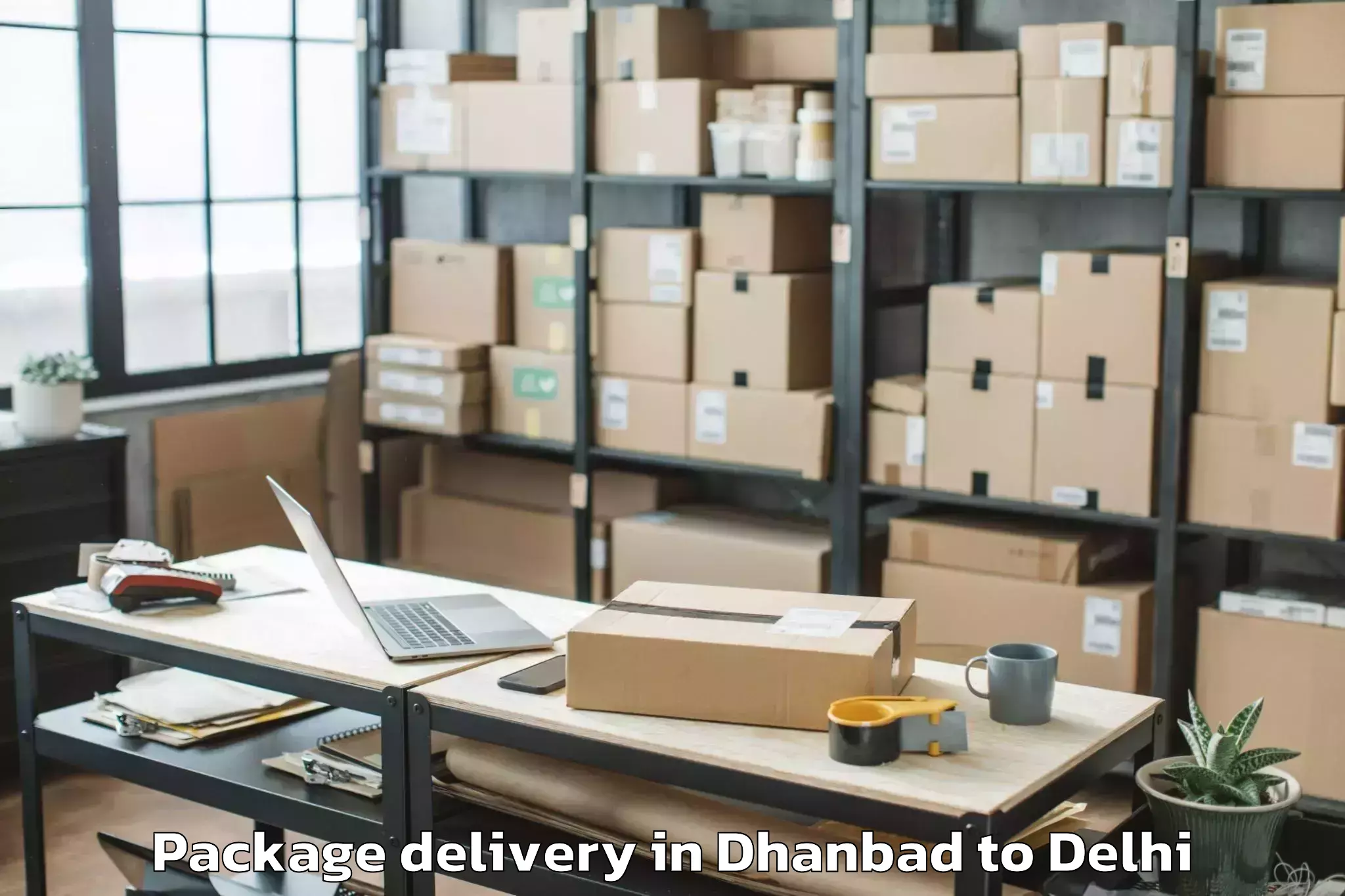 Book Dhanbad to Ambience Mall Rohini Package Delivery